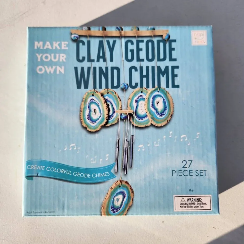 NEW Make Your Own Clay Geode Wind Chime DIY Craft Kit CHRISTMAS GIFT Stocking St